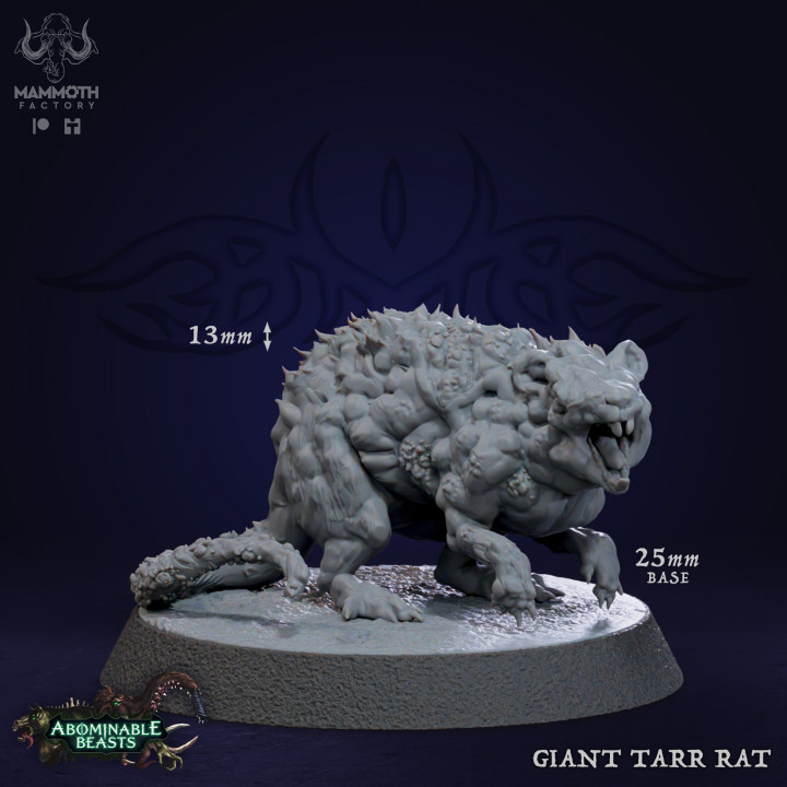 Giant Tarr Rat | Mammoth Factory | DnD | Fantasy | Miniature