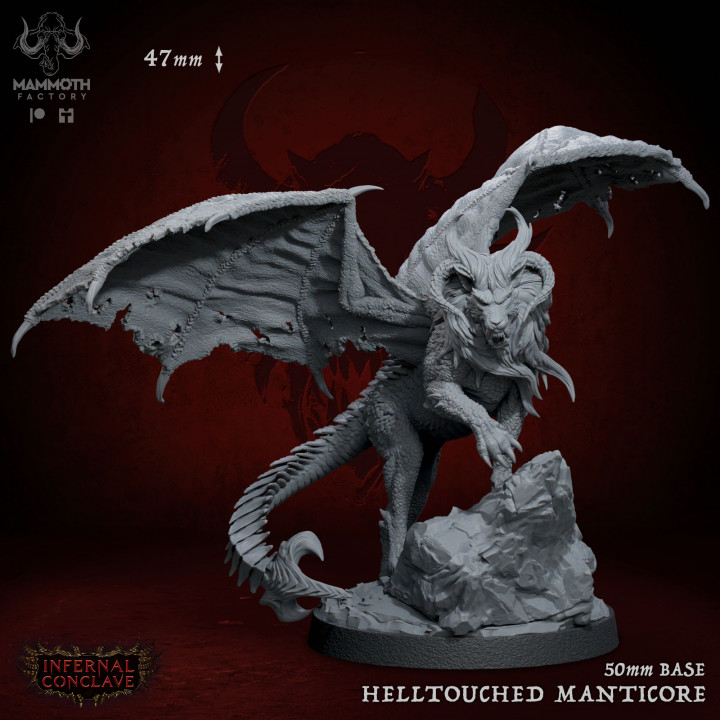 Helltouched Manticore | Mammoth Factory | DnD | Fantasy | Miniature
