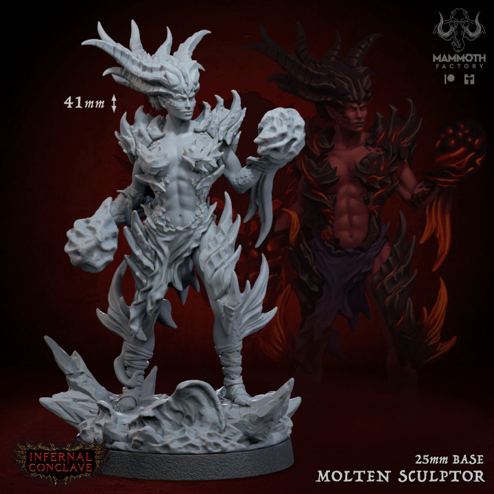 Molten Sculptor | Mammoth Factory | DnD | Fantasy | Miniature
