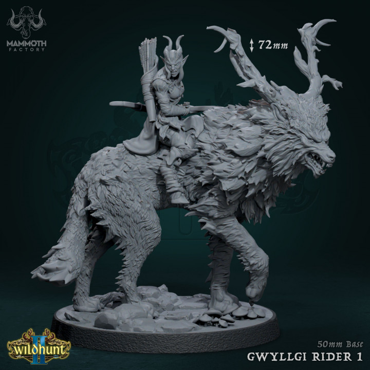 Gwyllgi Rider | Mammoth Factory | DnD | Fantasy | Miniature