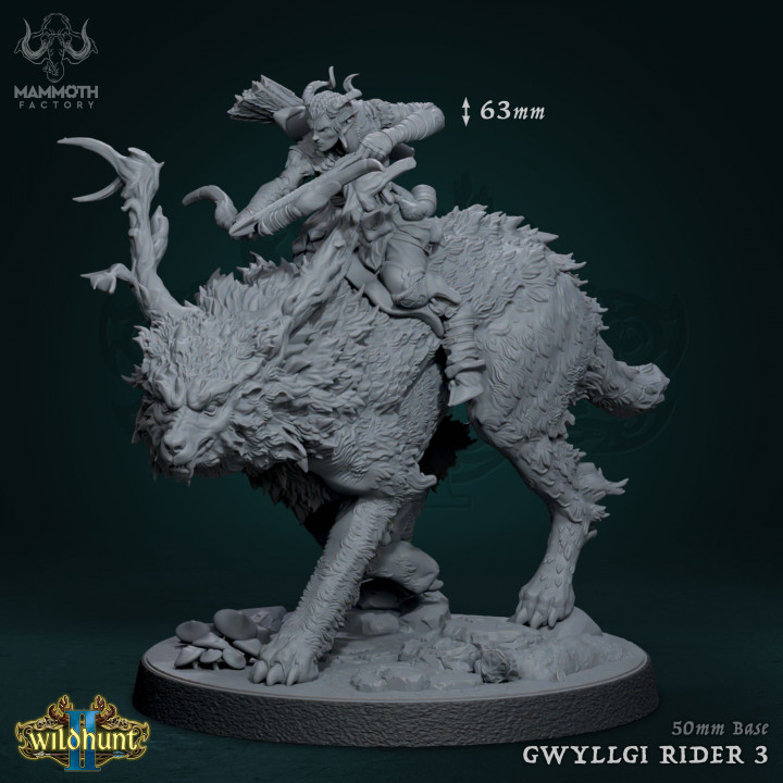 Gwyllgi Rider | Mammoth Factory | DnD | Fantasy | Miniature