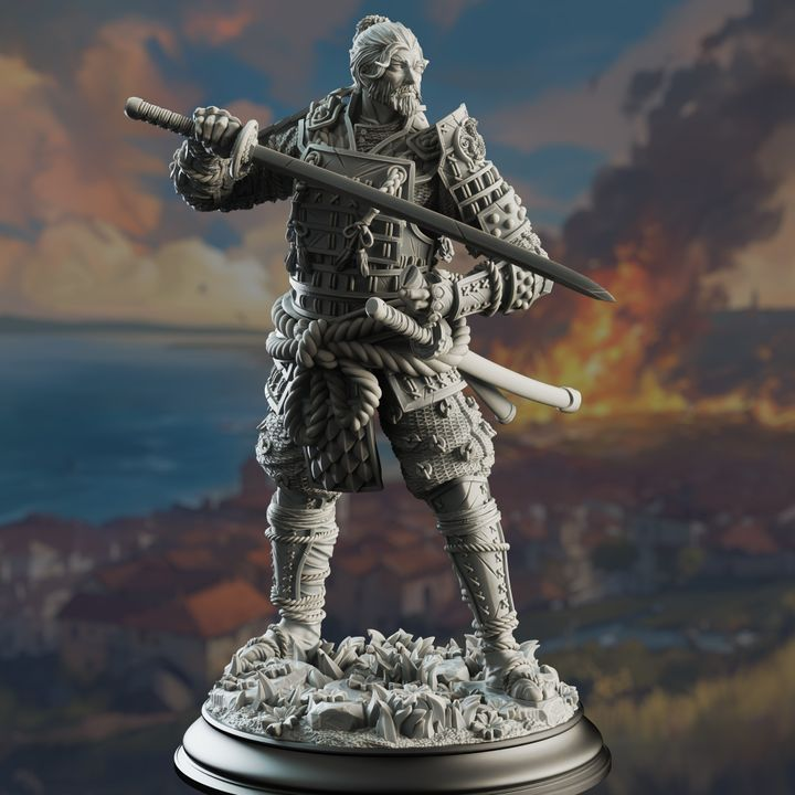 Wandering Samurai - Saburo Ryu | DM Stash | DnD | Fantasy | Miniature