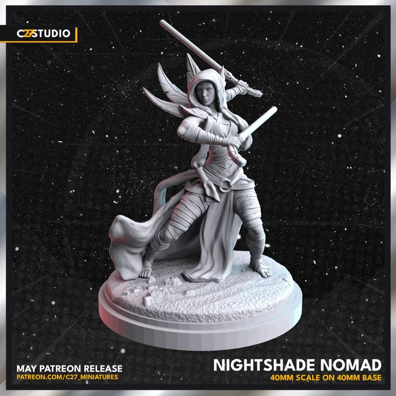 Asajj Ventress 40mm Scale Miniature | Shatterpoint Proxy | C27