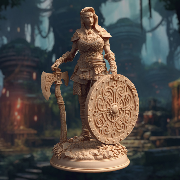 Freya the Feared - Elite Shieldmaiden | DM Stash | DnD | Fantasy Miniature