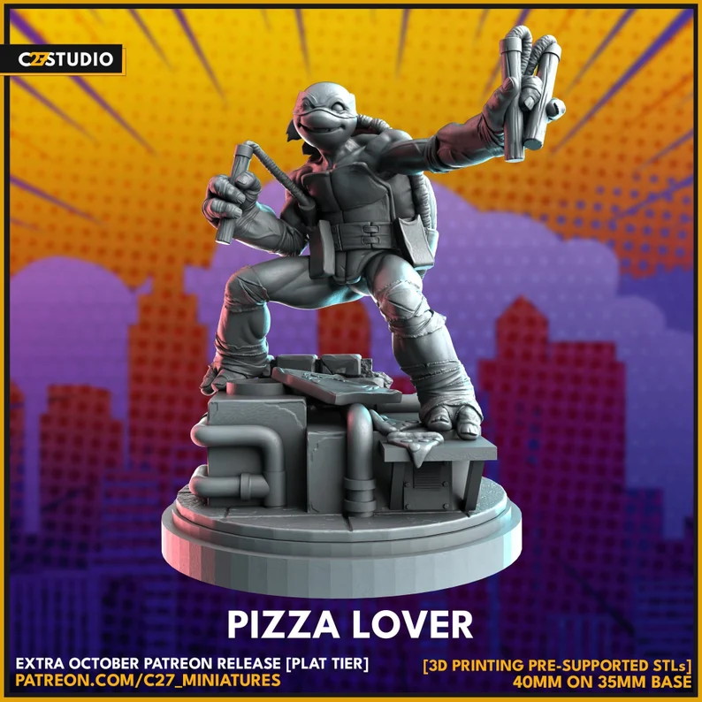 Michelangelo (TMNT) 40mm Scale Miniature | Crisis Protocol Proxy | C27