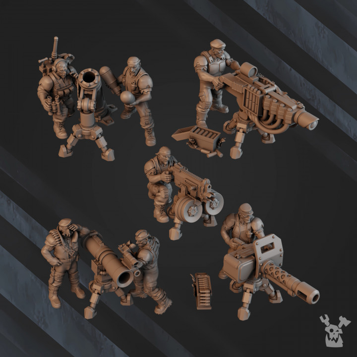 Green Hell Division Heavy Fire Support Squad | DakkaDakka | Grim Dark | Fantasy | One Page Rules