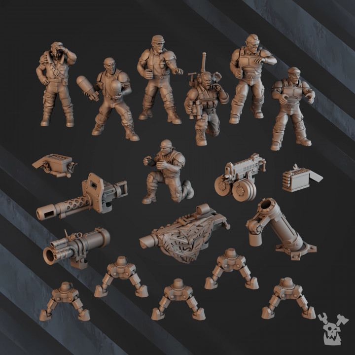 Green Hell Division Heavy Fire Support Squad | DakkaDakka | Grim Dark | Fantasy | One Page Rules