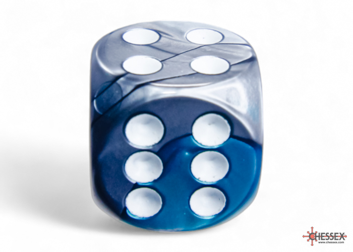 Gemini 6: 16mm D6 Steel Teal/White (12)