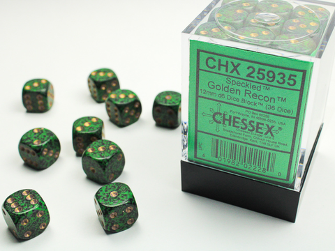 Speckled: 12mm D6 Golden Recon (36)