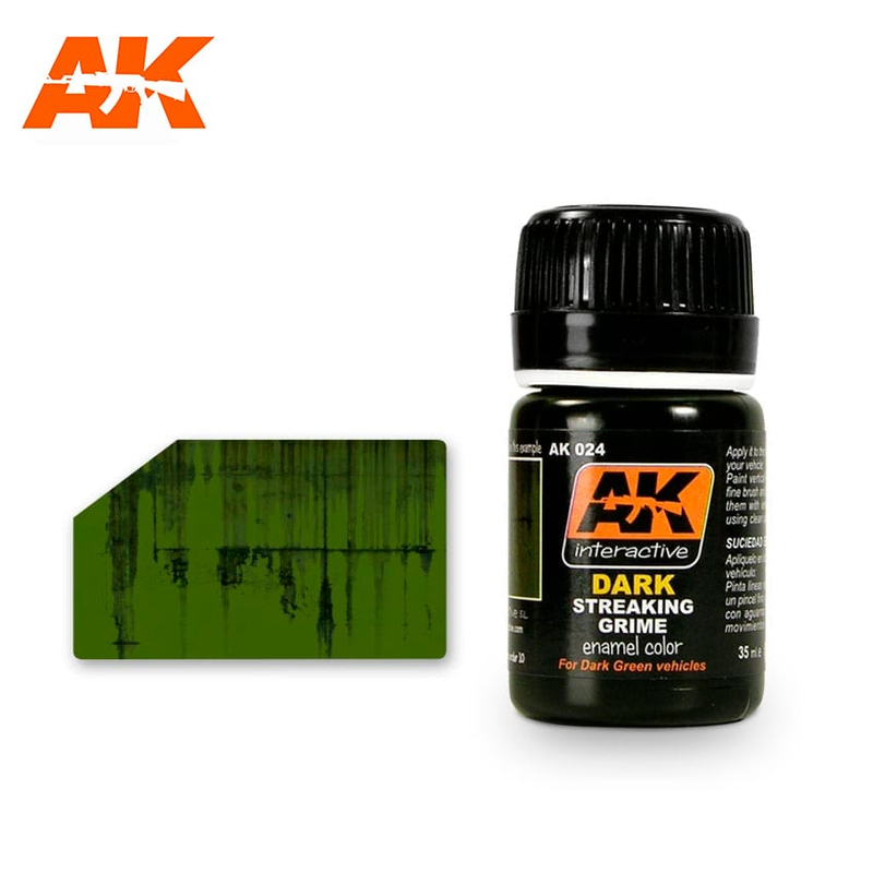 AK Interactive Streaking Grime For Dark Vehicles