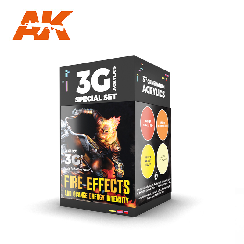 AK Interactive Wargame Color Set Fire Effects