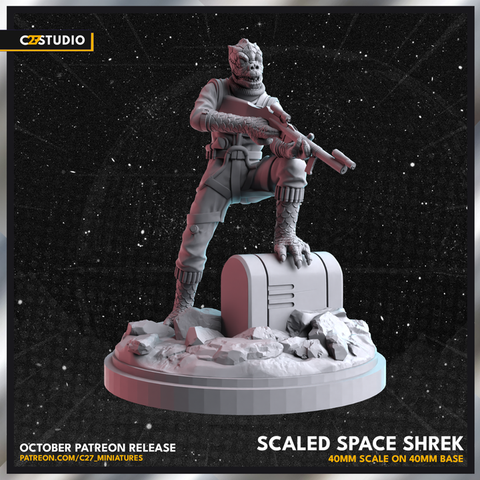 Bossk 40mm Scale Miniature | Shatterpoint Proxy | C27