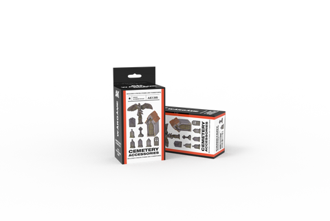 AK Interactive Cemetery Accessories Wargame Set (Resin 30-35mm)