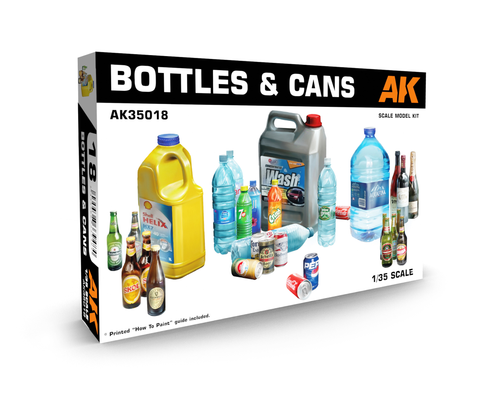 AK Interactive 1/35 Bottles & Cans