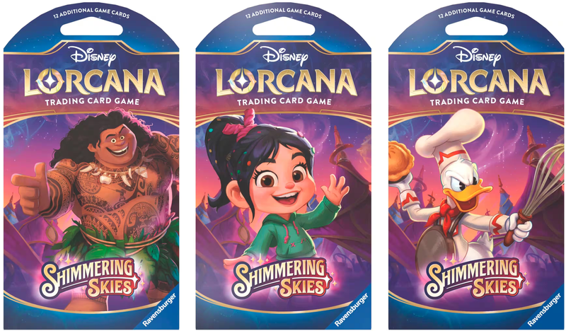 Disney Lorcana Shimmering Skies Booster Pack Sleeved