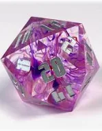 Dice: Mega 55MM- Cosmic Pink 55mm D20