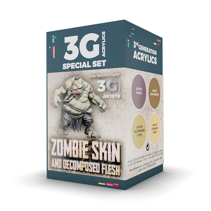 AK Interactive Wargame Color Zombie Skin Set