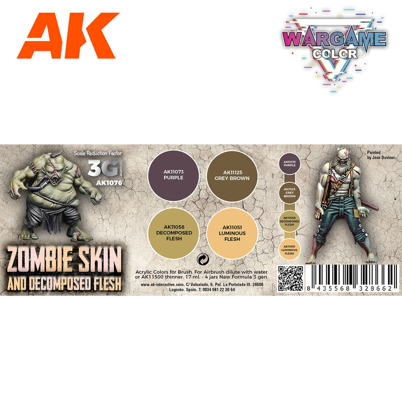 AK Interactive Wargame Color Zombie Skin Set