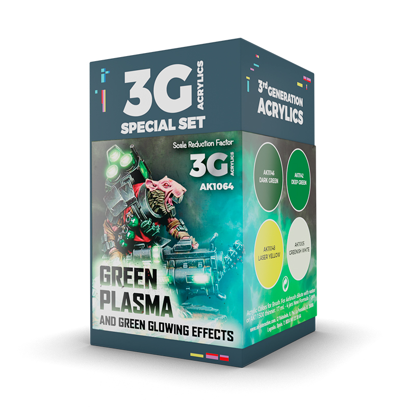 AK Interactive Wargame Color Green Plasma Set