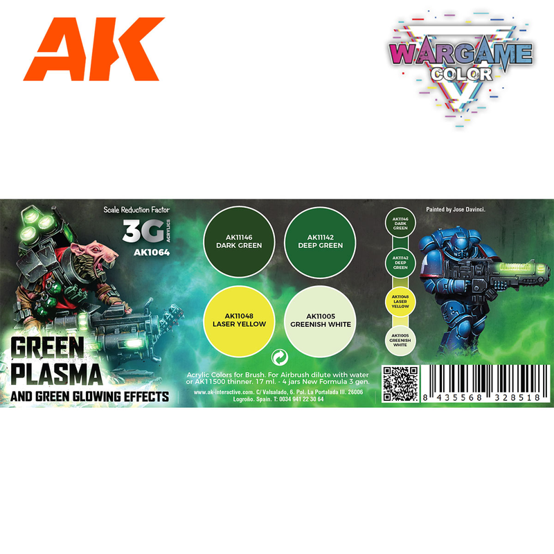 AK Interactive Wargame Color Green Plasma Set