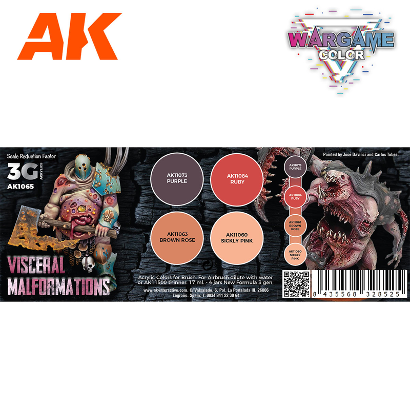 AK Interactive Wargame Color Visceral Malformations Set