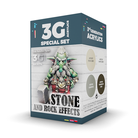 AK Interactive Wargame Color Stone and Rock Effects Set