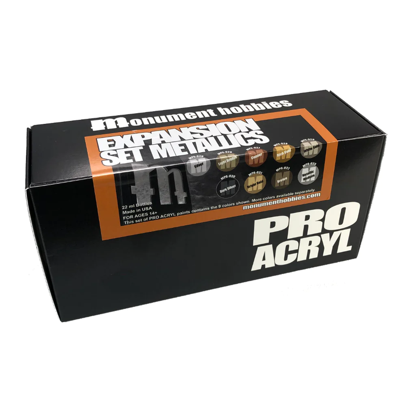 Monument Hobbies Pro Acryl Metallic Set - 9 Colors