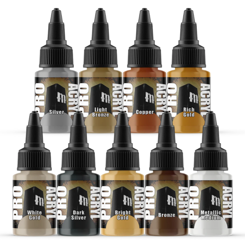 Monument Hobbies Pro Acryl Metallic Set - 9 Colors