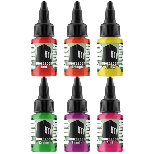Monument Hobbies Pro Acryl Fluorescents Set - 6 Colors