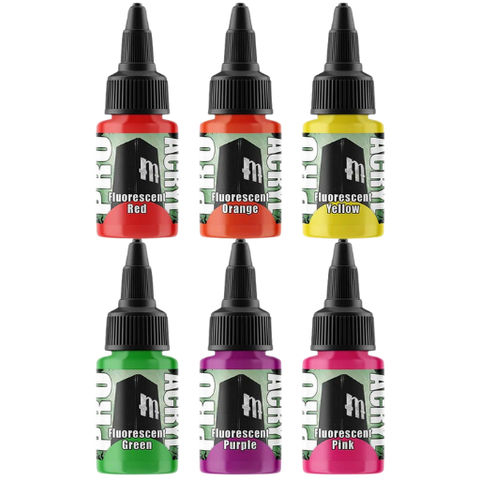 Monument Hobbies Pro Acryl Fluorescents Set - 6 Colors