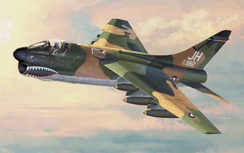 Hasegawa 1/48 Modern U.S. Jet Attacker, A-7D Corsair Ii "Vietnam Scheme"