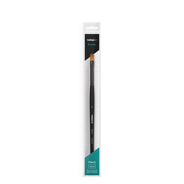 Vallejo Brush: Flat Rectangular Synthetic Brush No. 6
