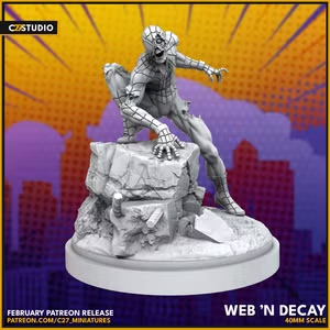 Spider-Man (Zombie) 40mm Scale Miniature | Crisis Protocol Proxy | C27