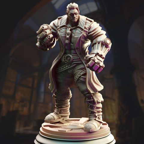 Human Artificer Brawler - Derek Matthews | DM Stash | DnD | Fantasy | Miniature
