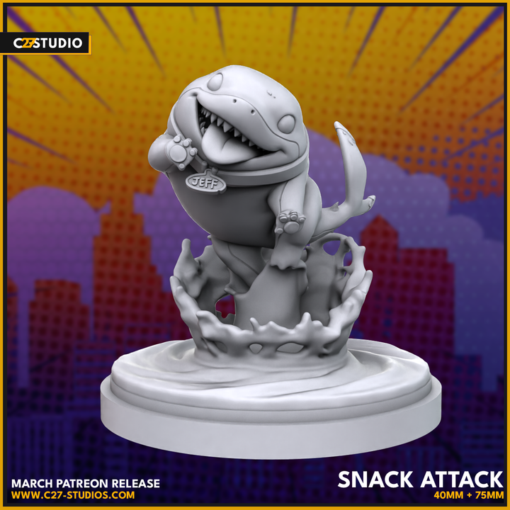 Jeff the Land Shark 40mm Scale Miniature | Crisis Protocol Proxy | C27