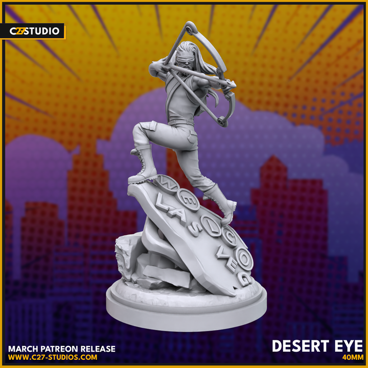 Hawkeye (Old Man) 40mm Scale Miniature | Crisis Protocol Proxy | C27
