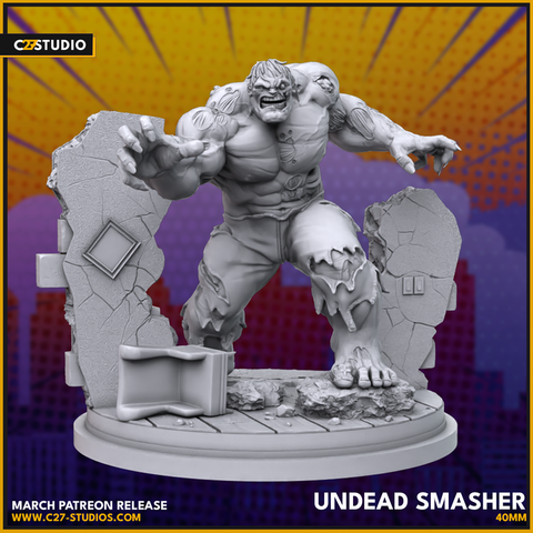 Hulk (Zombie) 40mm Scale Miniature | Crisis Protocol Proxy | C27