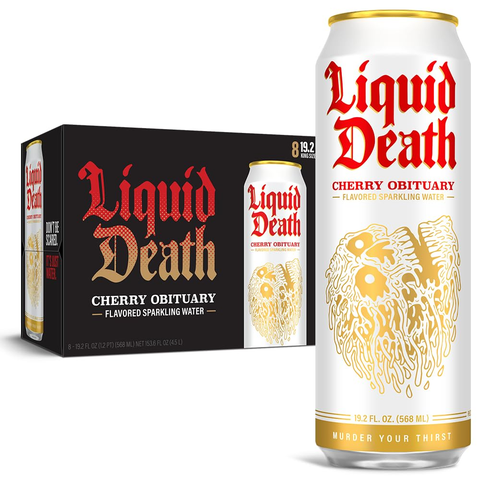 Liquid Death Cherry Obituary