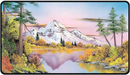 Bob Ross Black-Stitched Playmat - Mighty Mountain Lake