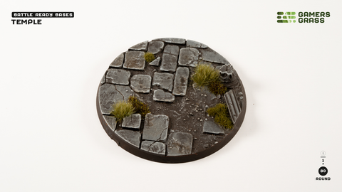Gamers Grass Temple Premade Round Bases 80mm (1 Pack)