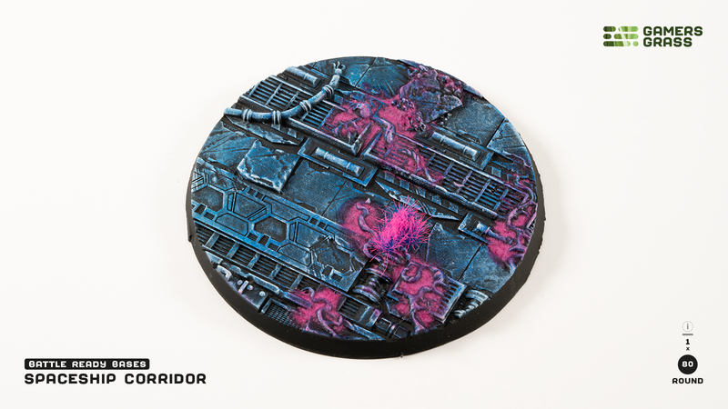 Gamers Grass Alien Infestation Premade Round Bases 80mm (1 Pack)