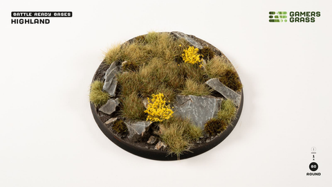 Gamers Grass Highland Premade Round Bases 80mm (1 Pack)