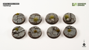 Gamers Grass Temple Premade Round Bases 28mm (8 Pack)