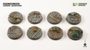 Gamers Grass Urban Warfare Premade Round Bases 28mm (8 Pack)