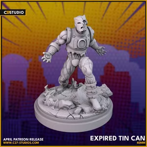 Zombie Iron Man 40mm Scale Miniature | Crisis Protocol Proxy | C27