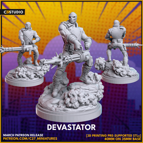 Devastator 40mm Scale Miniature | Crisis Protocol Proxy | C27