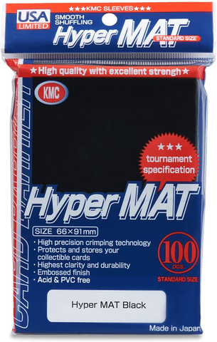 KMC: Standard size Hyper Matte Black 100 ct
