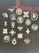 Objective Token | 40mm | Custom Acrylic | Grim Dark | Objective Marker