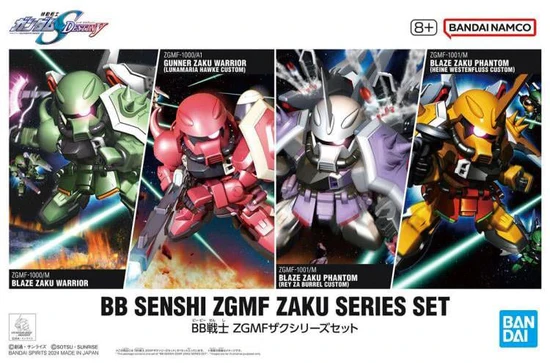 Bandai Spirits Mobile Suit Gundam SEED Destiny SD Gundam BB Senshi Zgmf Zaku Series Set Of 4 Model Kits Model Kit