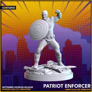 US Agent 40mm Scale Miniature | Crisis Protocol Proxy | C27